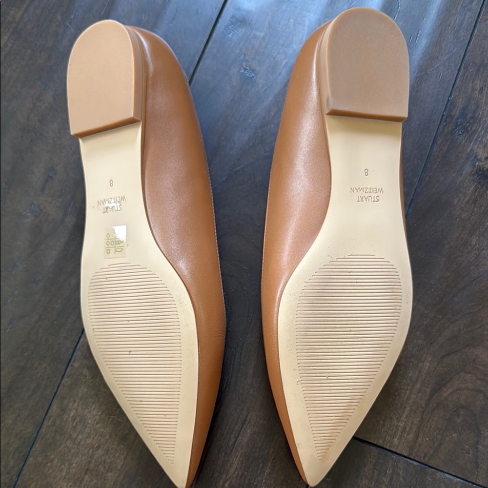 Stuart Weitzman Avenue Leather Ballet Flats - Picture 3 of 7